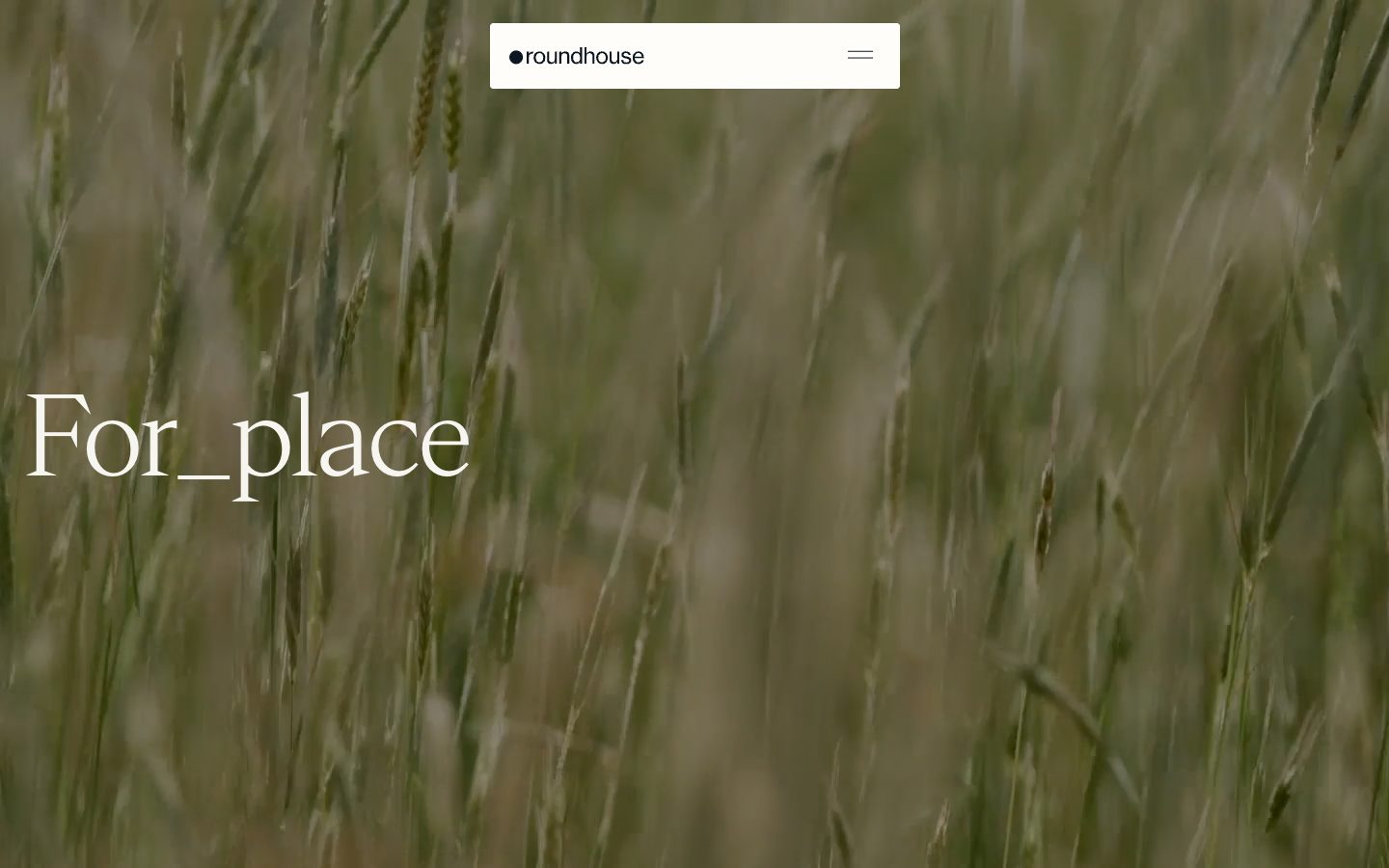 Roundhouse homepage (desktop)