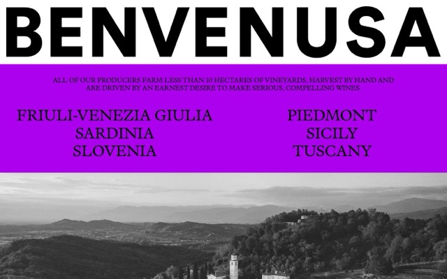 Benvenusa Italian Winesのトップページ