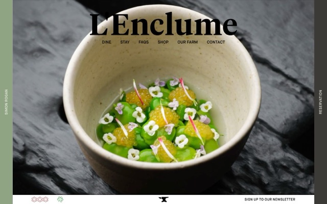 L'Enclumeのトップページ
